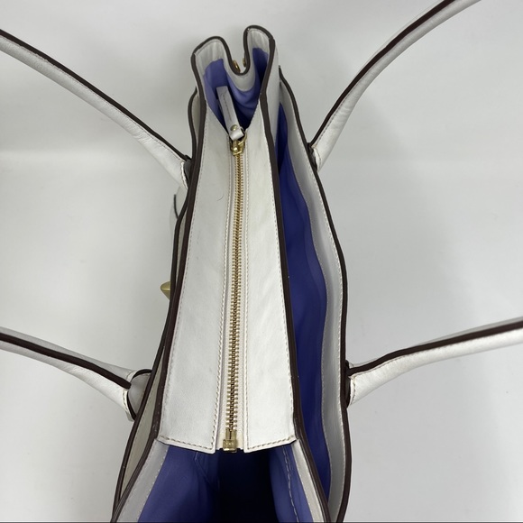 Coach Madeline 11554 Ivory leather satchel shoulder bag expandable - Picture 5 of 16